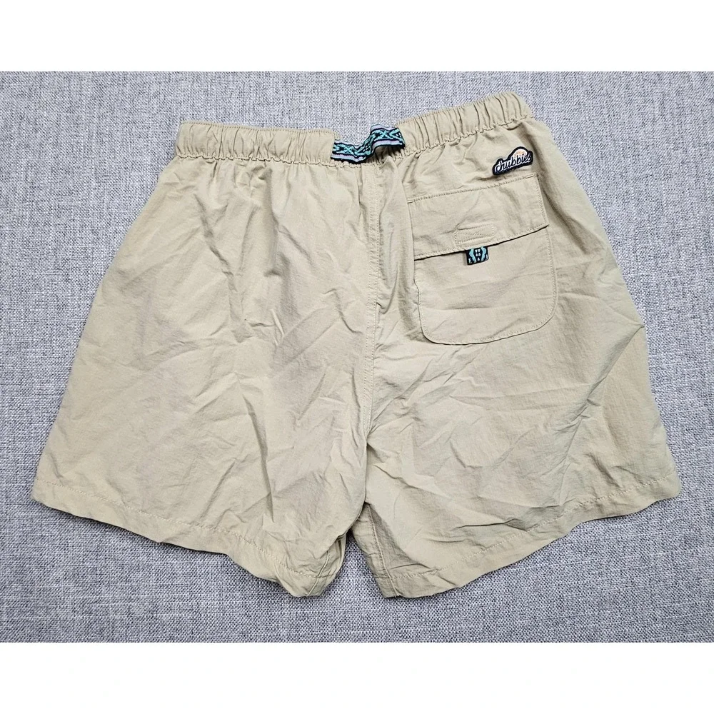 Chubbies Shorts Mens Medium Beige Nylon Elastic Waist 5.5 Inseam Lightweight